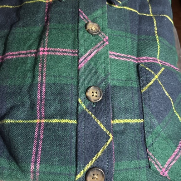 New Maurice’s cabin plaid boyfriend tunic flannel shirt women’s XL 16 18 - Picture 5 of 6